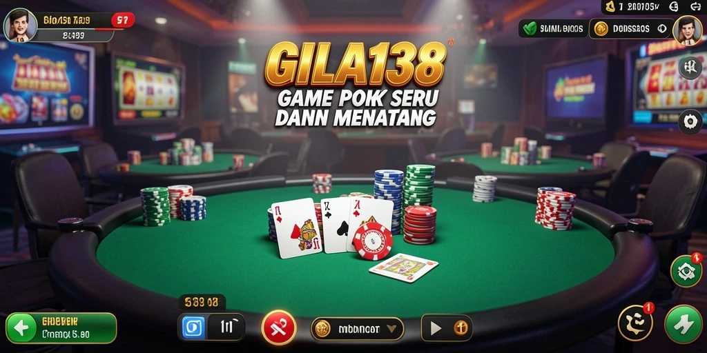 Screenshot GILA138 menunjukkan gameplay seru dalam permainan Poker.
