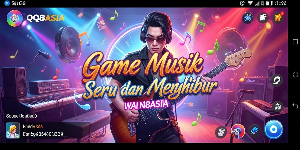 Tampilan gameplay QQ88ASIA yang menarik saat memainkan lagu-lagu favorit.