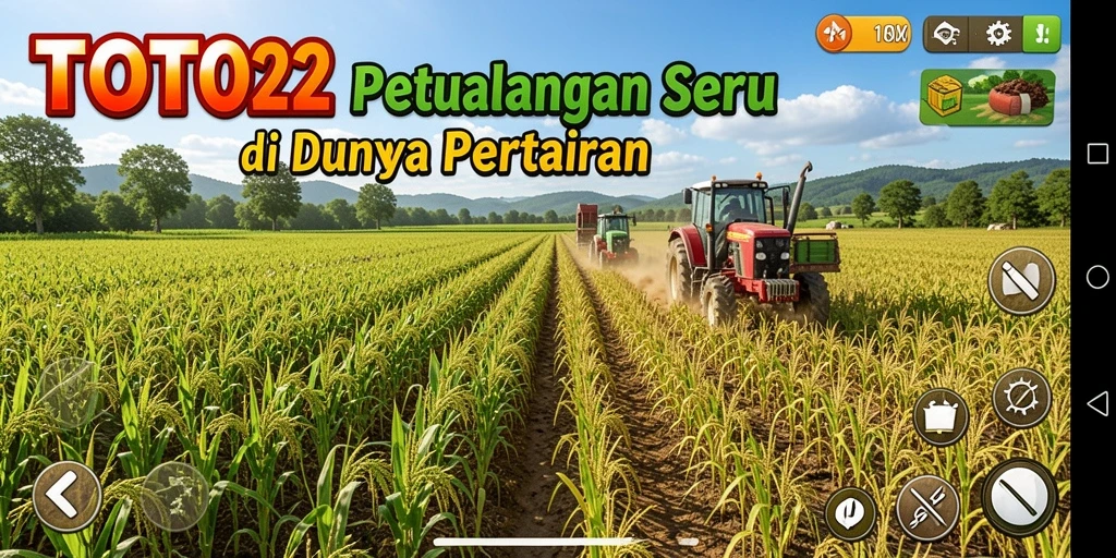 Tampilan gameplay TOTO22 menampilkan aktivitas bertani yang seru dan interaktif.